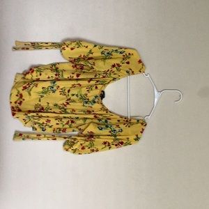 Yellow Ambiance floral blouse
